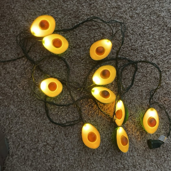 Avocado String Lights‎ One Strand 10 Lights Green Yellow Foodie 147"/12.25 Feet - Picture 3 of 4